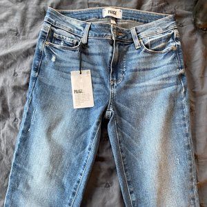 Paige Verdugo Distressed Angle Skinny Jeans - 27